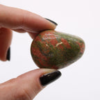 Pierres Roulées Unakite Africaine | Lot de 6 Grandes Pierres Naturelles