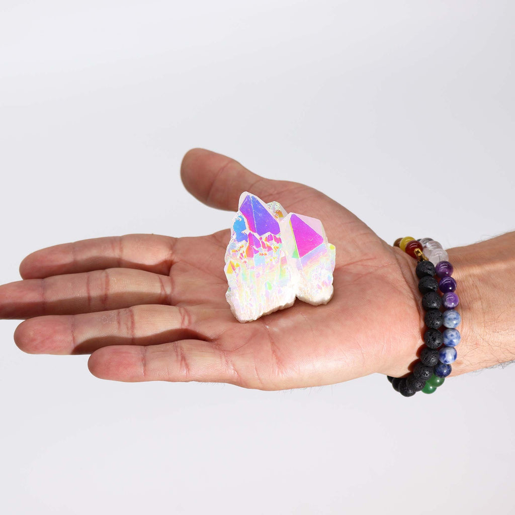 Pierre Quartz Aura Angel | Éclat irisé & douceur apaisante