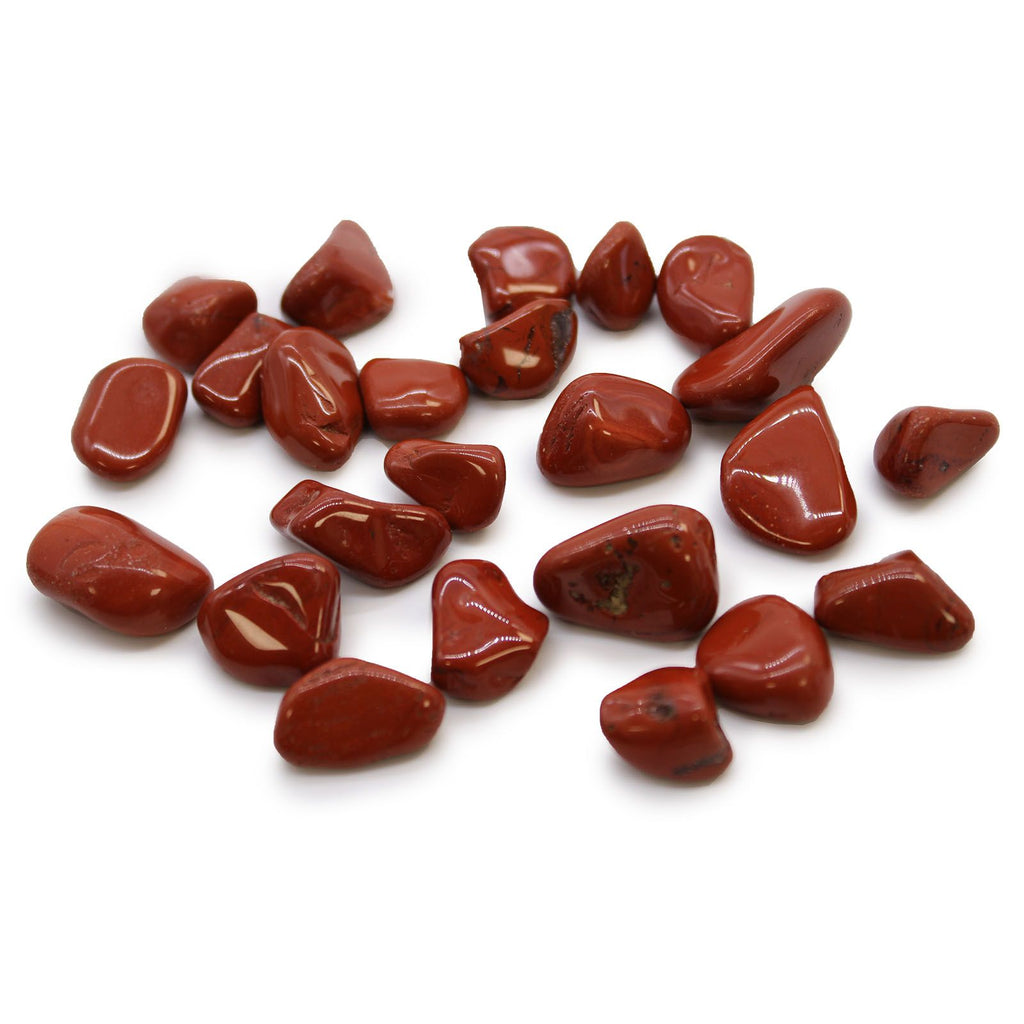 Pierres Roulées Jaspe Rouge | Lot de 24 Petites Pierres Naturelles