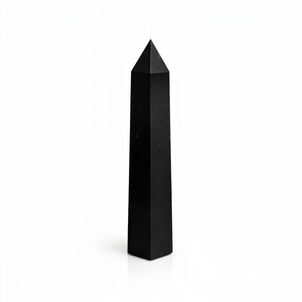 Obélisque Tourmaline Noire Six Faces | Décoration Zen & Ancrage