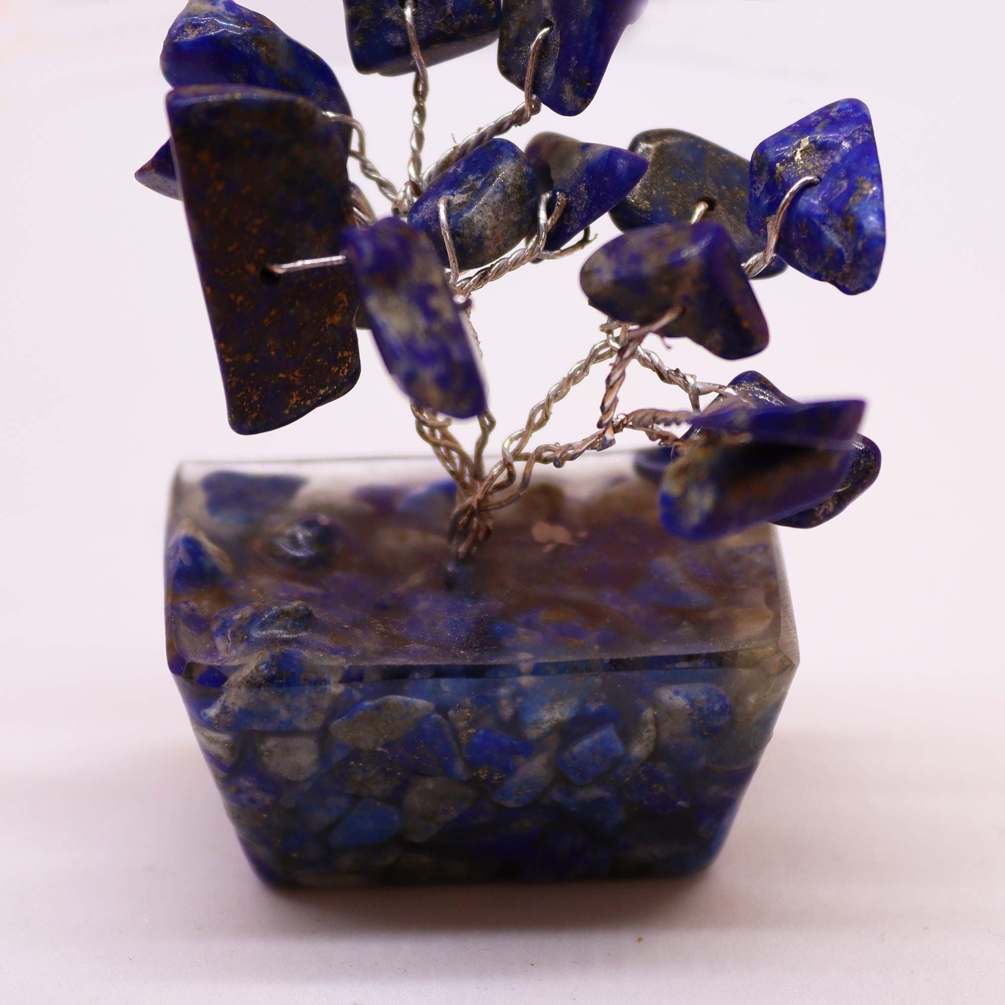Arbre de Pierre Sodalite sur Base Orgonite | Décoration Zen Mini