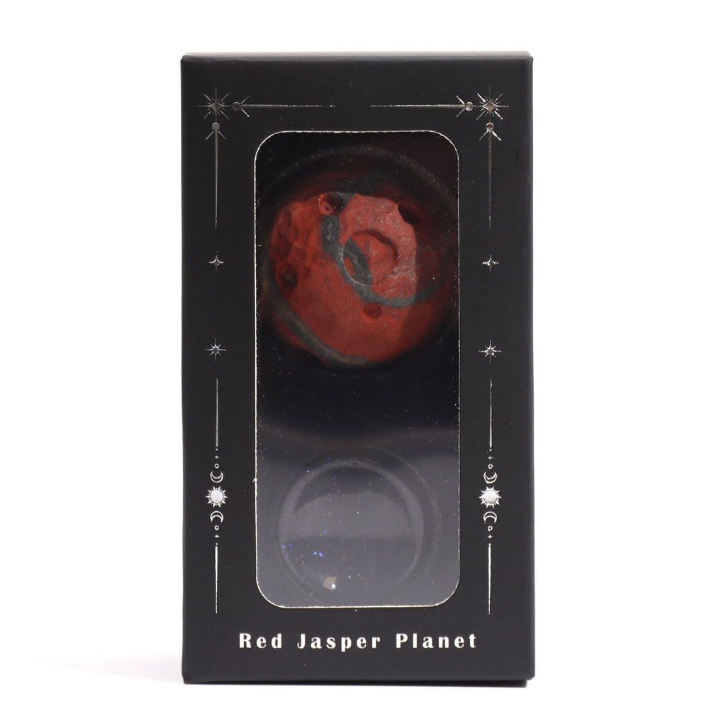 Sphère Jaspe Rouge sur Socle Goldstone | Décoration Zen 40mm