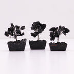 Arbre de Pierres Agate Noire sur Base Orgonite | Décoration Zen