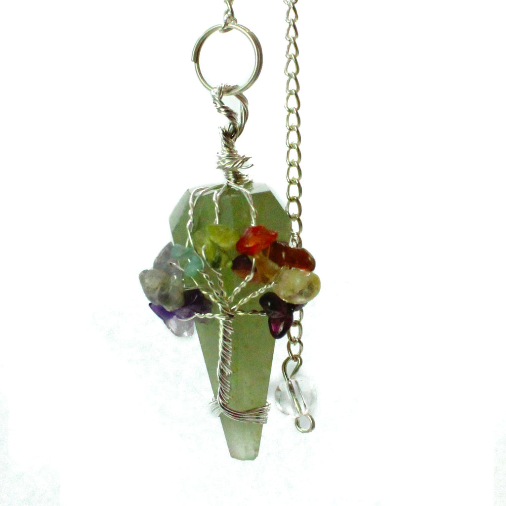 Pendule en Aventurine | Sept Chakras & Perles de Gemmes