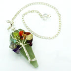 Pendule en Aventurine | Sept Chakras & Perles de Gemmes