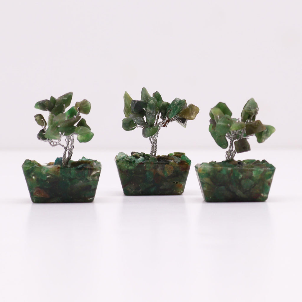 Arbre de Pierres Aventurine Verte | Décoration Zen sur Base Orgonite