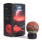 Sphère Jaspe Rouge sur Socle Goldstone | Décoration Zen 40mm