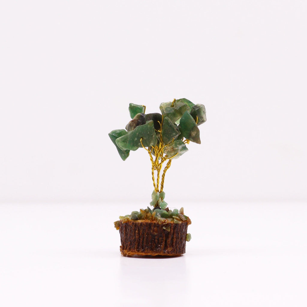 Arbre de Pierres Aventurine Verte | Décoration Zen sur Socle Bois