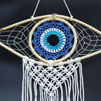 Attrape-Rêves Macramé Œil Bleu | Décoration Zen & Sérénité