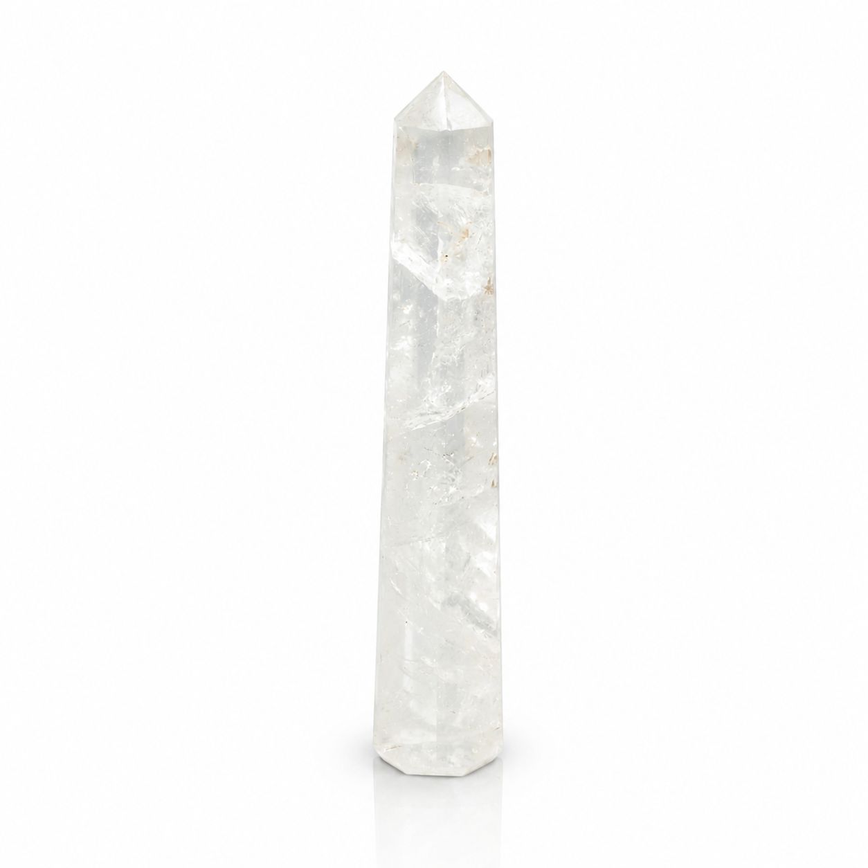Obélisque Cristal de Roche Six Faces | Décoration Zen & Clarté