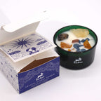 Bougie Aromathérapie Citrus & Pierres Naturelles | Ambiance Soleil & Joie
