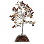 Arbre de Pierres Précieuses & Base Orgonite | 160 Pierres Multicolores