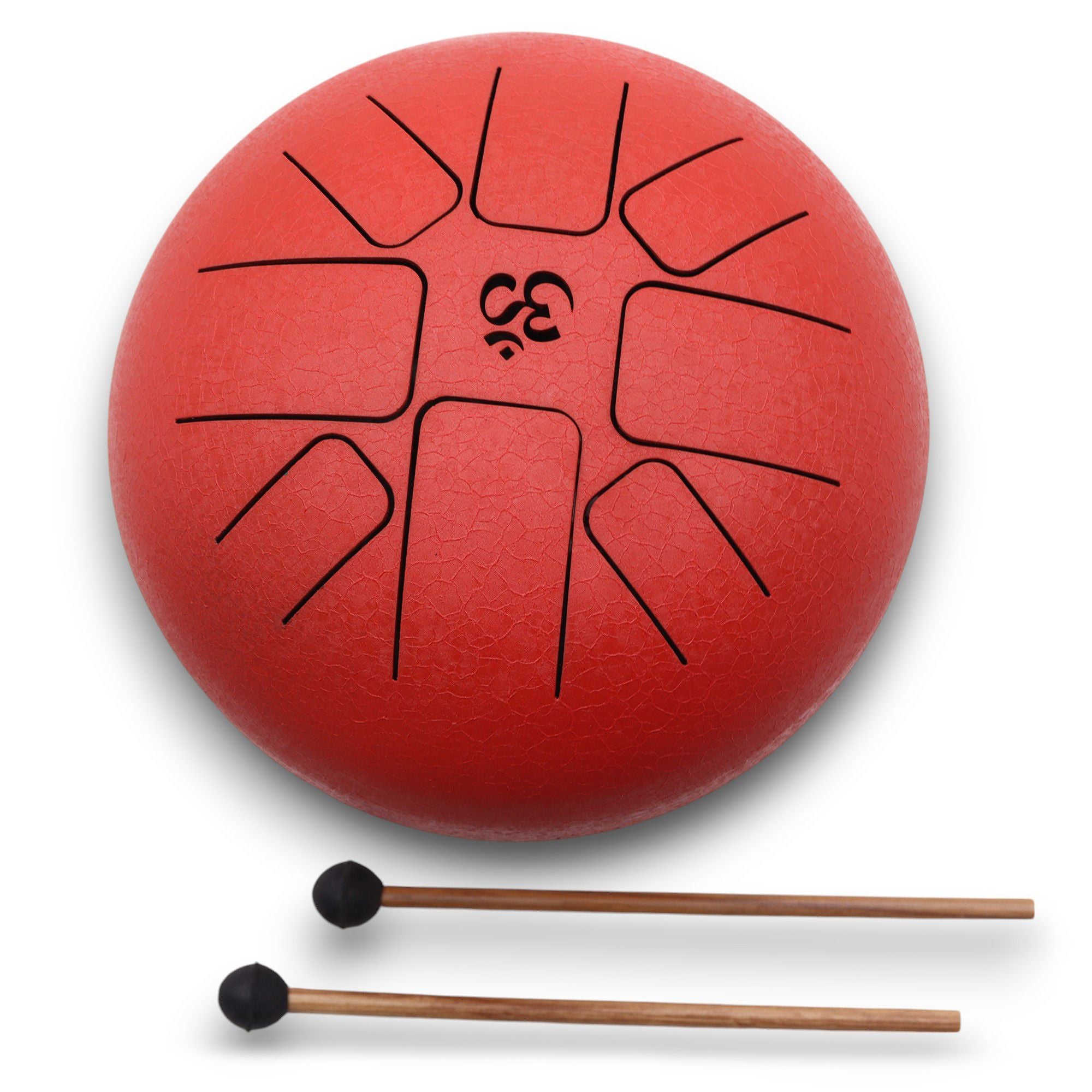 Tongue Drum Acier Rouge Symbole Om | Musique & Détente Zen