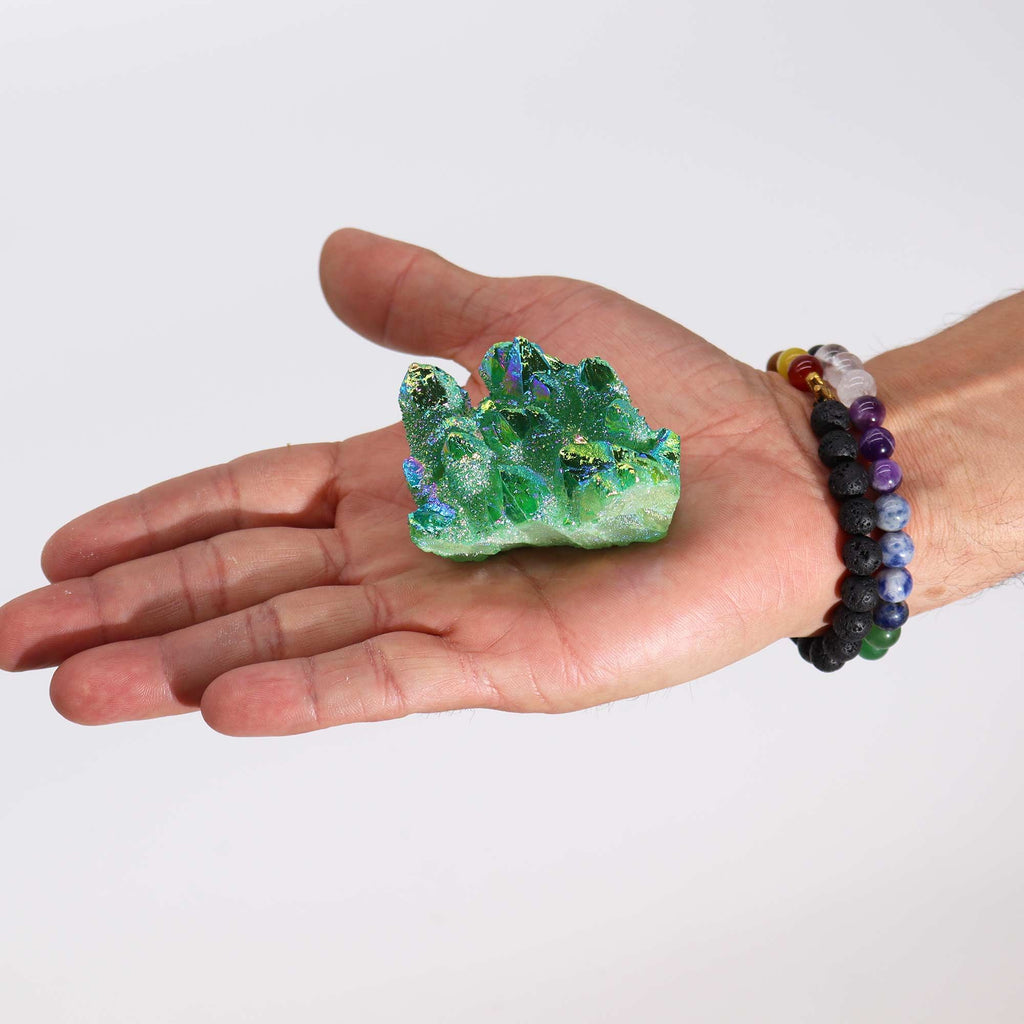 Quartz Aura Flamme Verte | Décoration Zen Naturelle & Cocooning