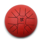 Tongue Drum Acier Rouge Symbole Om | Musique & Détente Zen