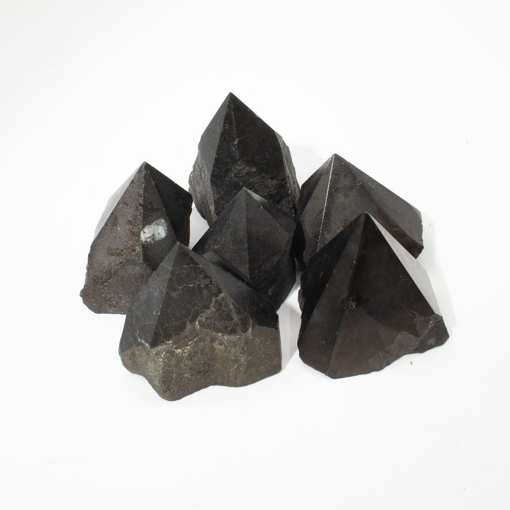Pointe de Tourmaline Noire Polie | Lot de 5-6 Pierres Naturelles
