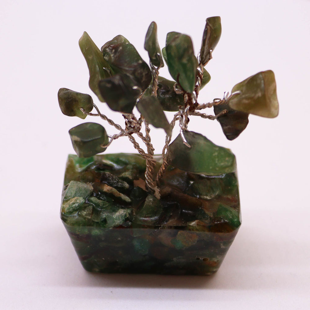 Arbre de Pierres Aventurine Verte | Décoration Zen sur Base Orgonite