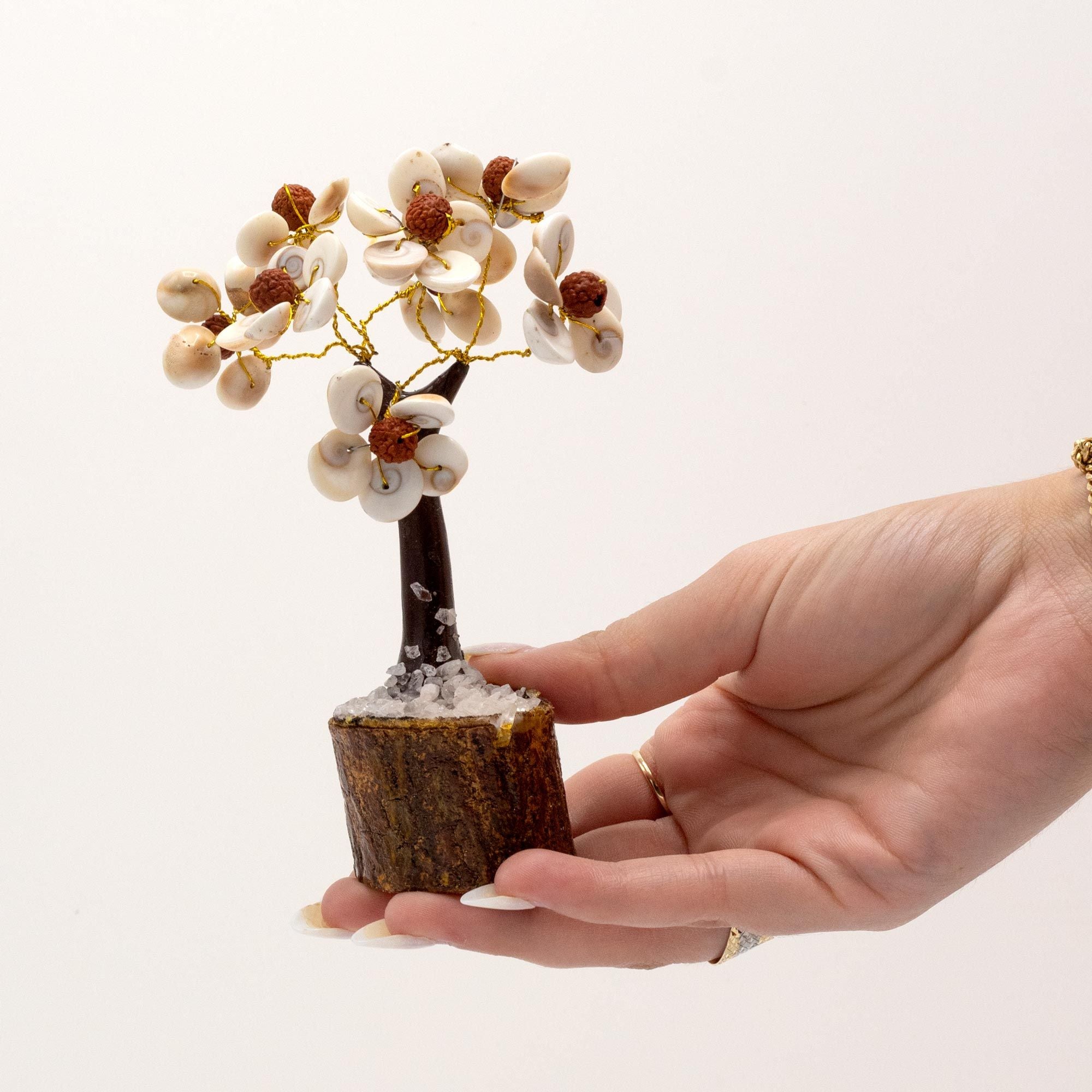 Arbre de Pierres Gomati Chakra & Rudraksha | Décoration Zen Équilibre