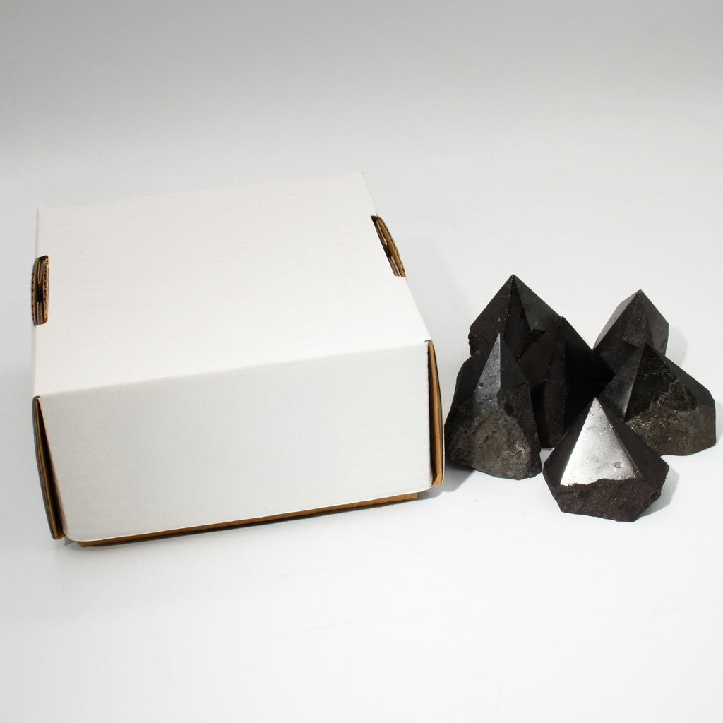 Pointe de Tourmaline Noire Polie | Lot de 5-6 Pierres Naturelles