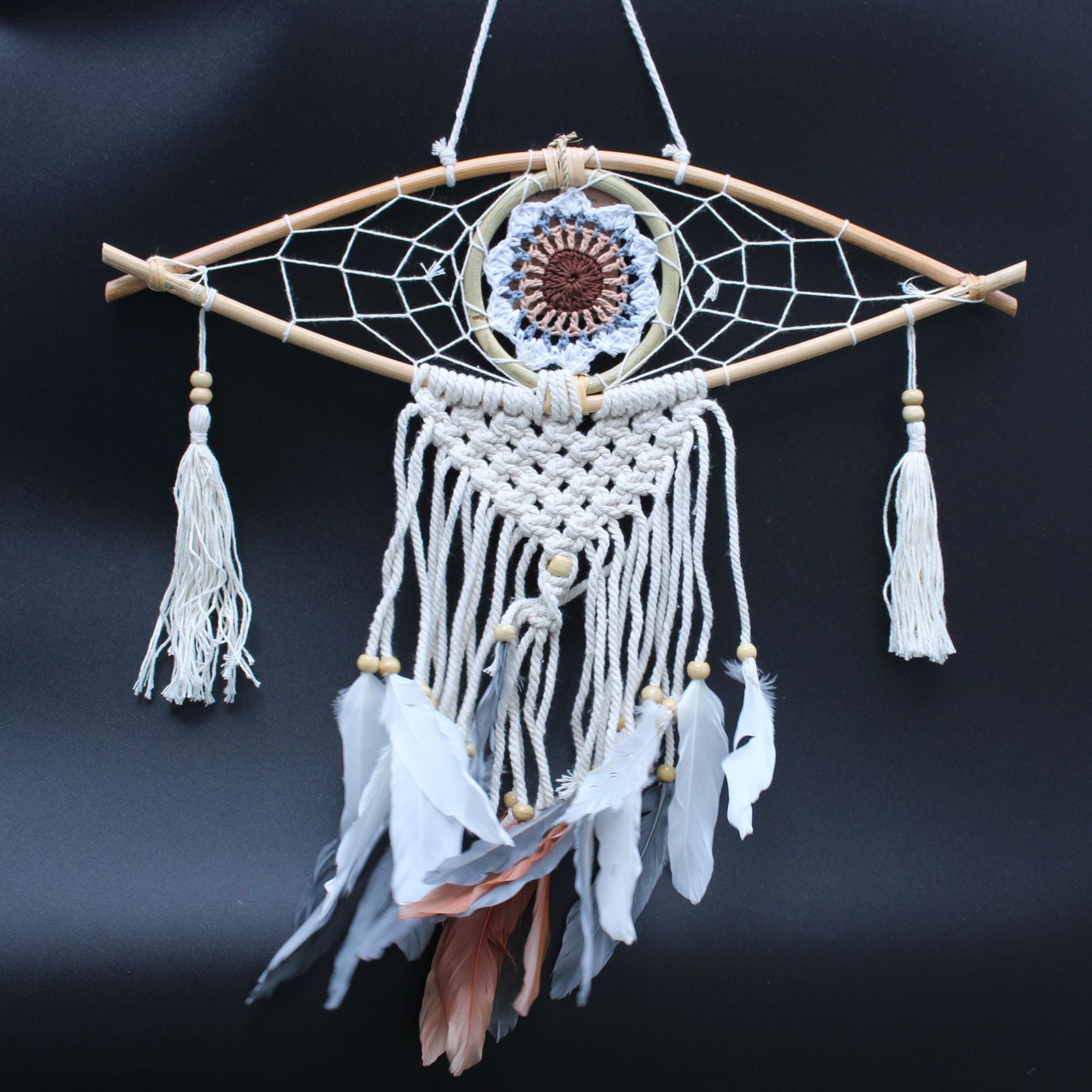 Attrape-Rêves Macramé Œil | Décoration Zen Couleurs Assorties