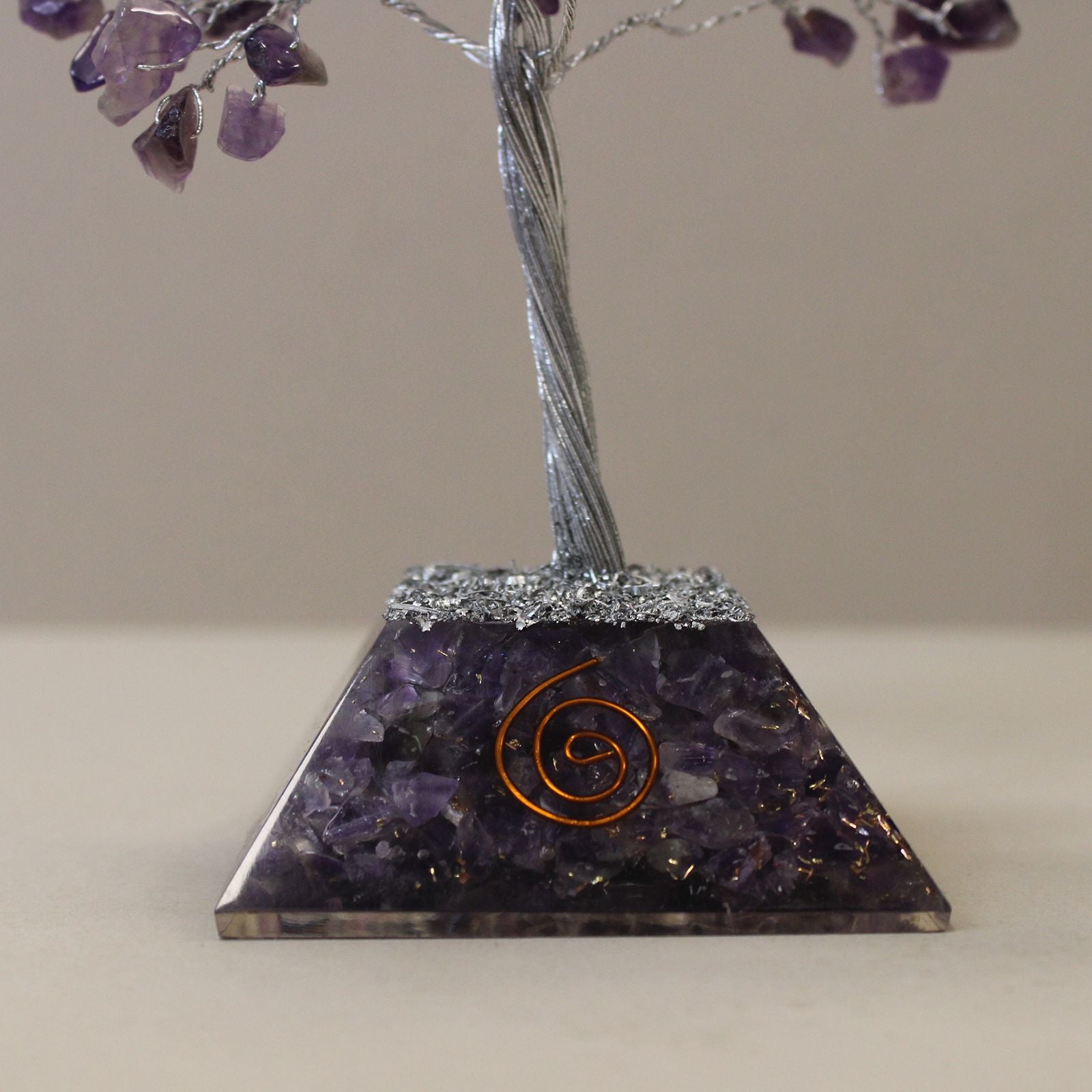Arbre de Pierres Améthyste & Orgonite | Décoration Zen 160 Pierres