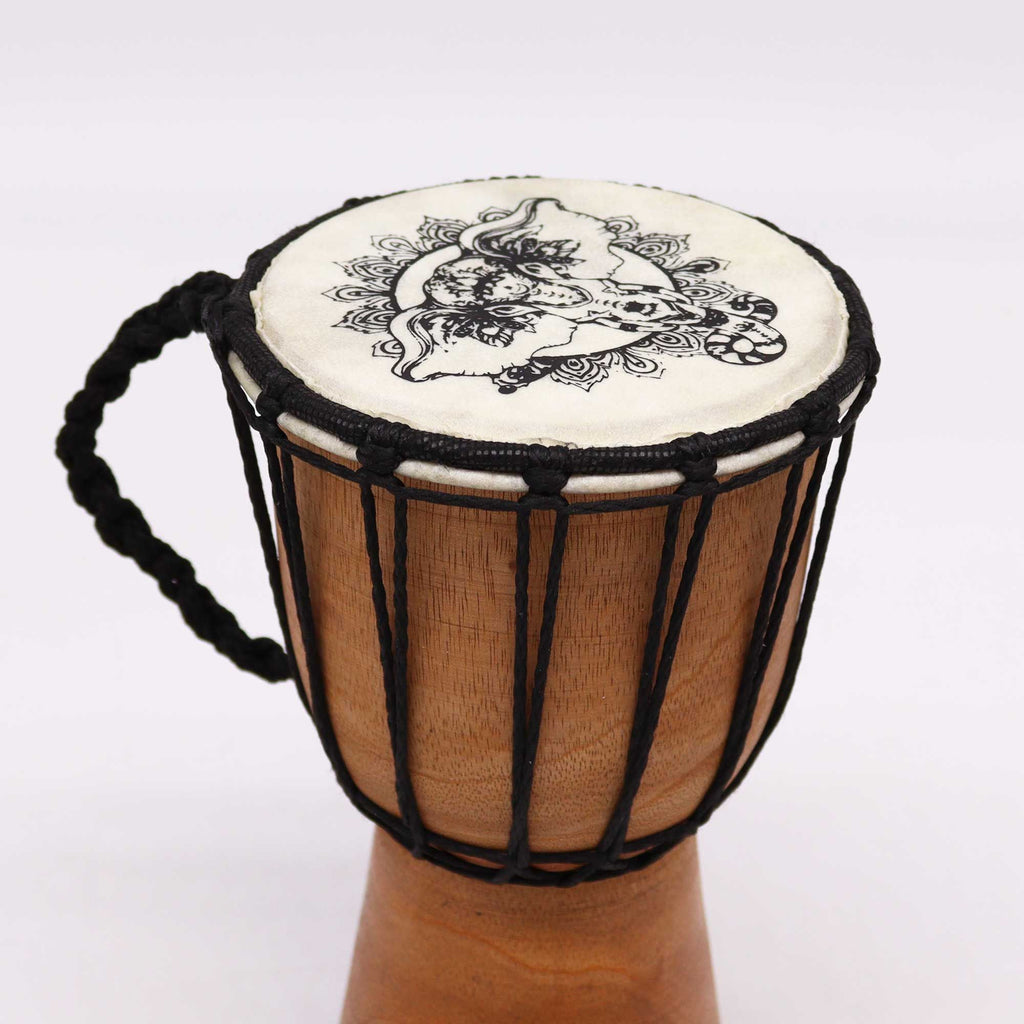 Djembé Artisanal Motif Éléphant | Ambiance Zen & Cocooning