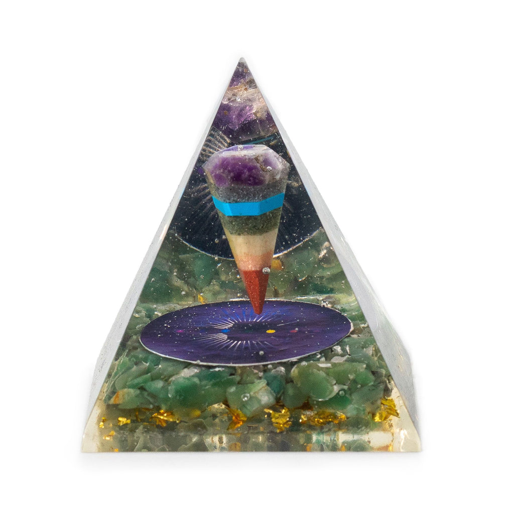 Orgonite Pyramide Aventurine & Pendule | Décoration Zen Apaisante