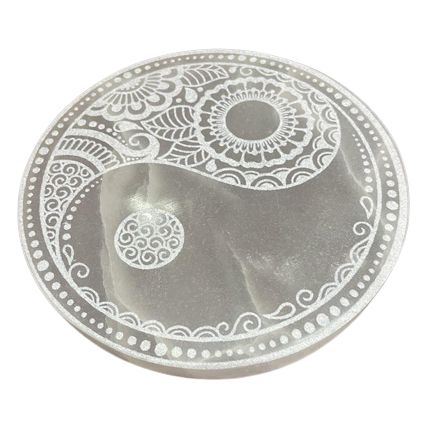 Plaque de Sélénite Feng Shui 18 cm | Décoration Zen & Harmonie