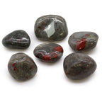 Pierres Roulées Bloodstone Africaine | Lot de 6 Grandes Pierres Naturelles
