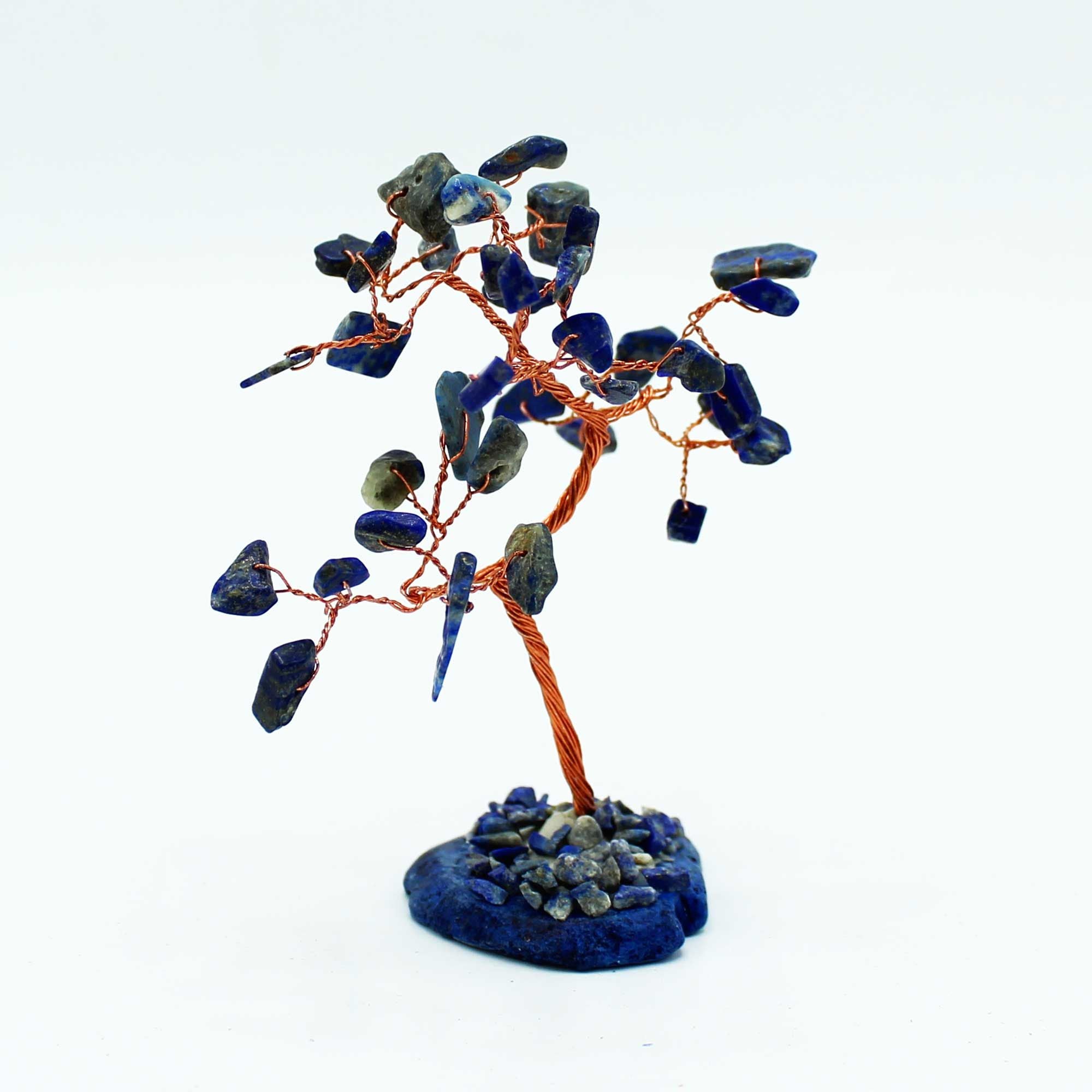 Arbre de Pierres Sodalite | Socle Agate Bleue & Décoration Zen