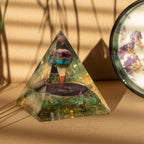 Orgonite Pyramide Aventurine & Pendule | Décoration Zen Apaisante