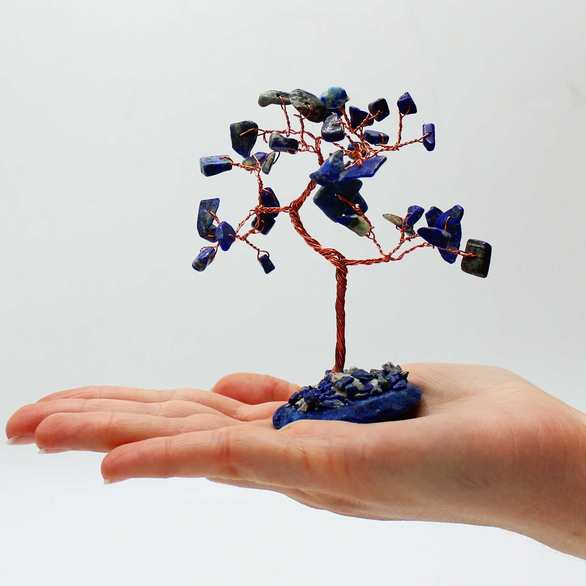 Arbre de Pierres Sodalite | Socle Agate Bleue & Décoration Zen