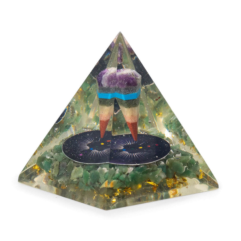 Orgonite Pyramide Aventurine & Pendule | Décoration Zen Apaisante
