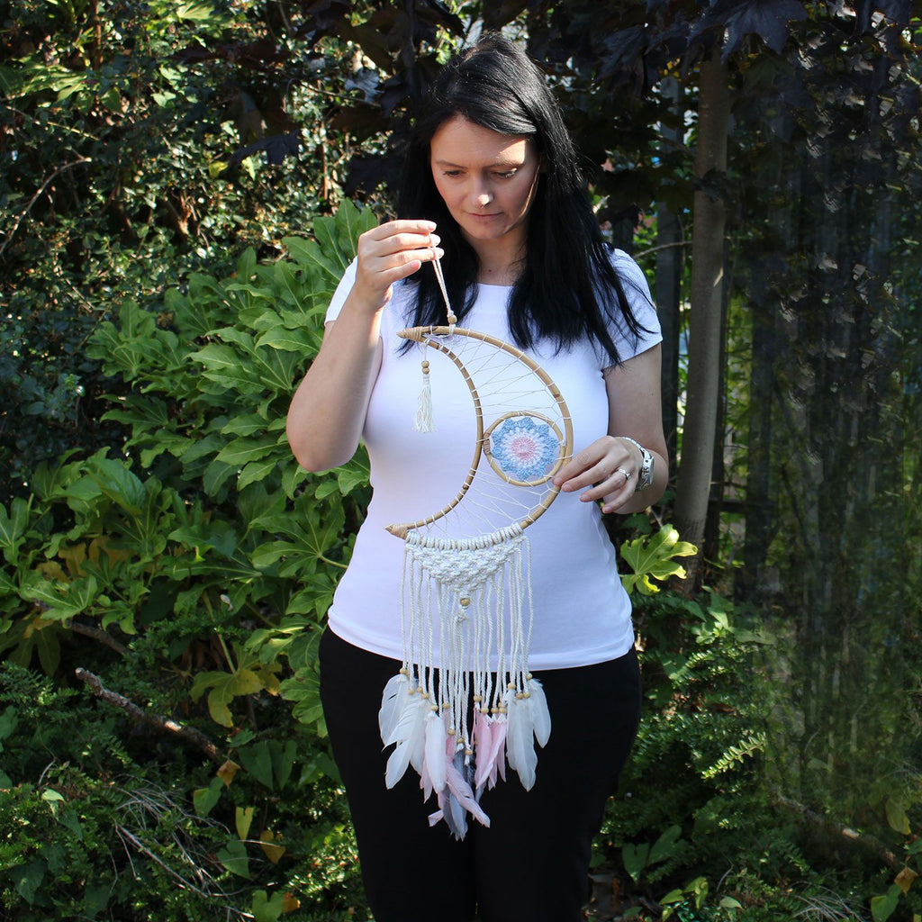 Attrape-Rêves Macramé Lune | Décoration Cocooning Colorée