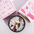 Bougie Quartz Rose & Fleurs Séchées | Ambiance Amour et Douceur