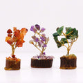 Arbres en Pierres Naturelles sur Socle Bois | Lot de 12 Mini Décorations Zen