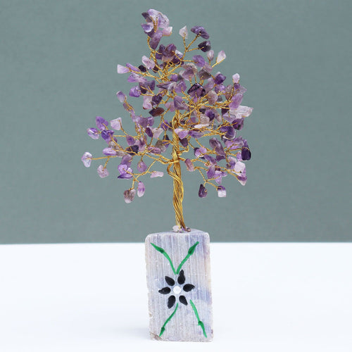 Arbre de Pierres Améthyste 160 Pierres | Décoration Zen Artisanale