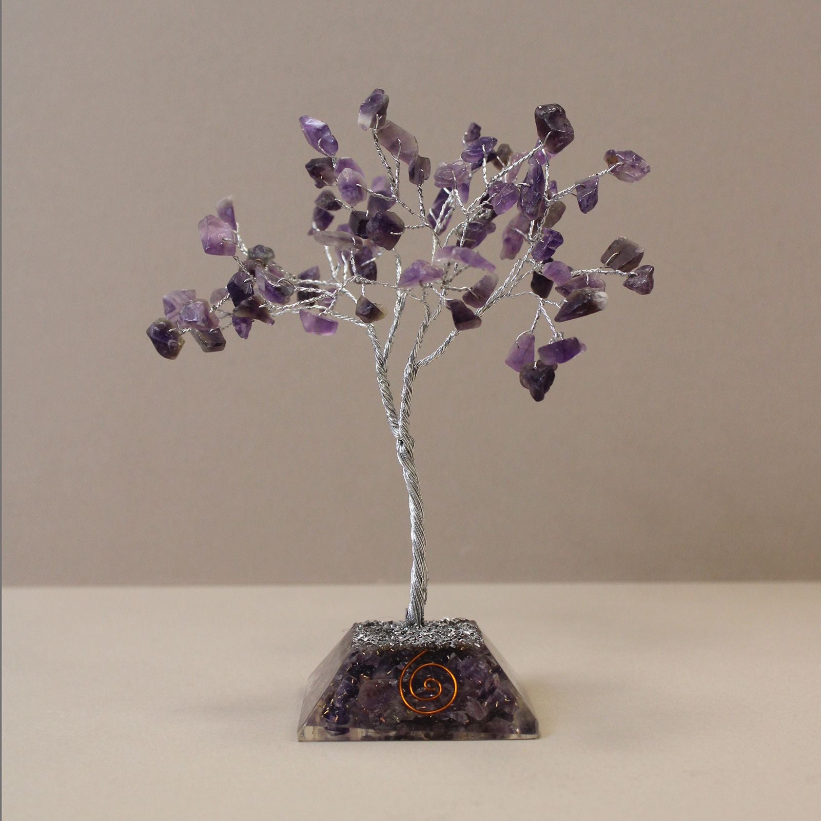 Arbre de Pierres Améthyste & Orgonite | Décoration Zen 80 Pierres