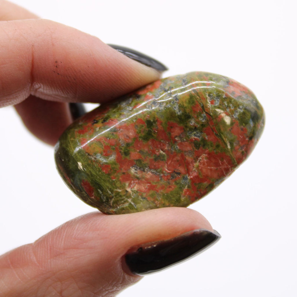 Pierres Roulées Unakite | Lot de 12, Équilibre & Harmonie Naturelle