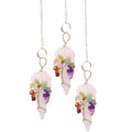 Pendule en Quartz Rose | Sept Chakras & Perles Gemmes