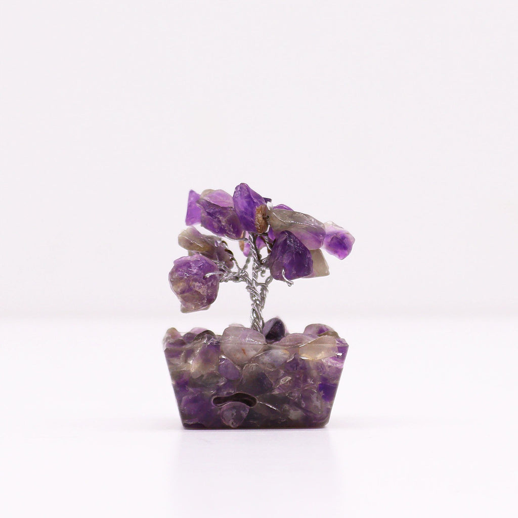 Arbre de Pierres Améthyste sur Socle Orgonite | Décoration Zen & Sérénité