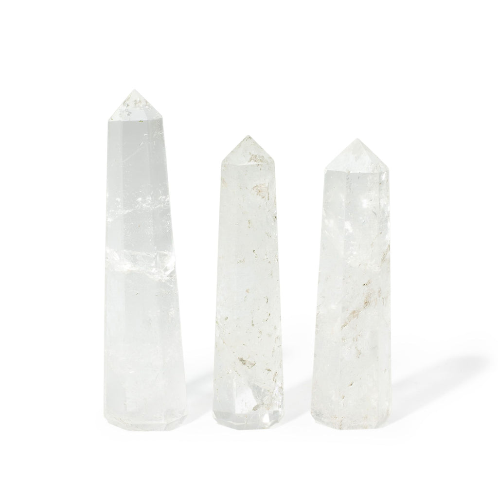Obélisque Cristal de Roche Six Faces | Clarté & Harmonie Déco