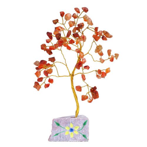 Arbre de Pierre Cornaline | 160 Pierres Naturelles Artisanales