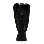 Ange en Agate Noire sculpté main | Décoration zen apaisante