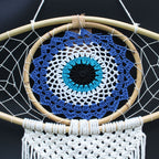 Attrape-Rêves Macramé Œil Bleu | Décoration Zen Apaisante