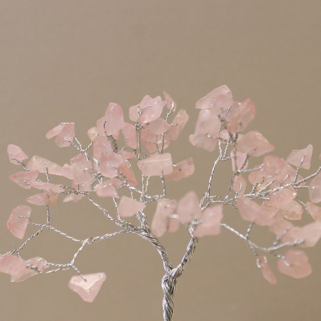 Arbre de Pierres Quartz Rose & Orgonite | Décoration Zen Apaisante