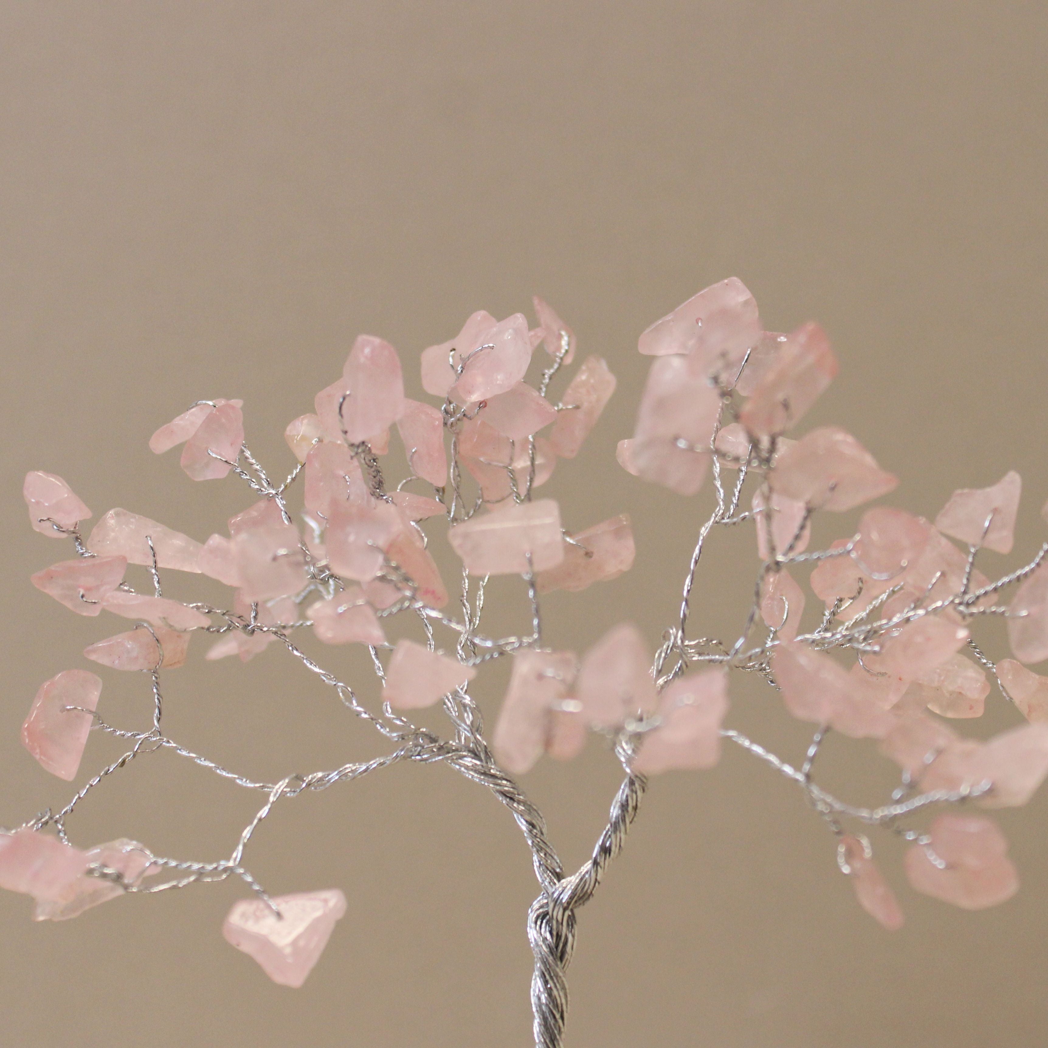 Arbre de Pierres Quartz Rose & Orgonite | Décoration Zen Apaisante
