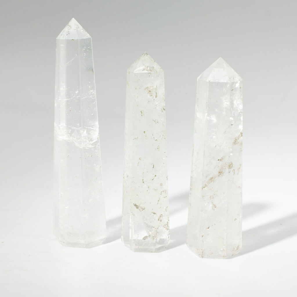Obélisque Cristal de Roche Six Faces | Clarté & Harmonie Déco