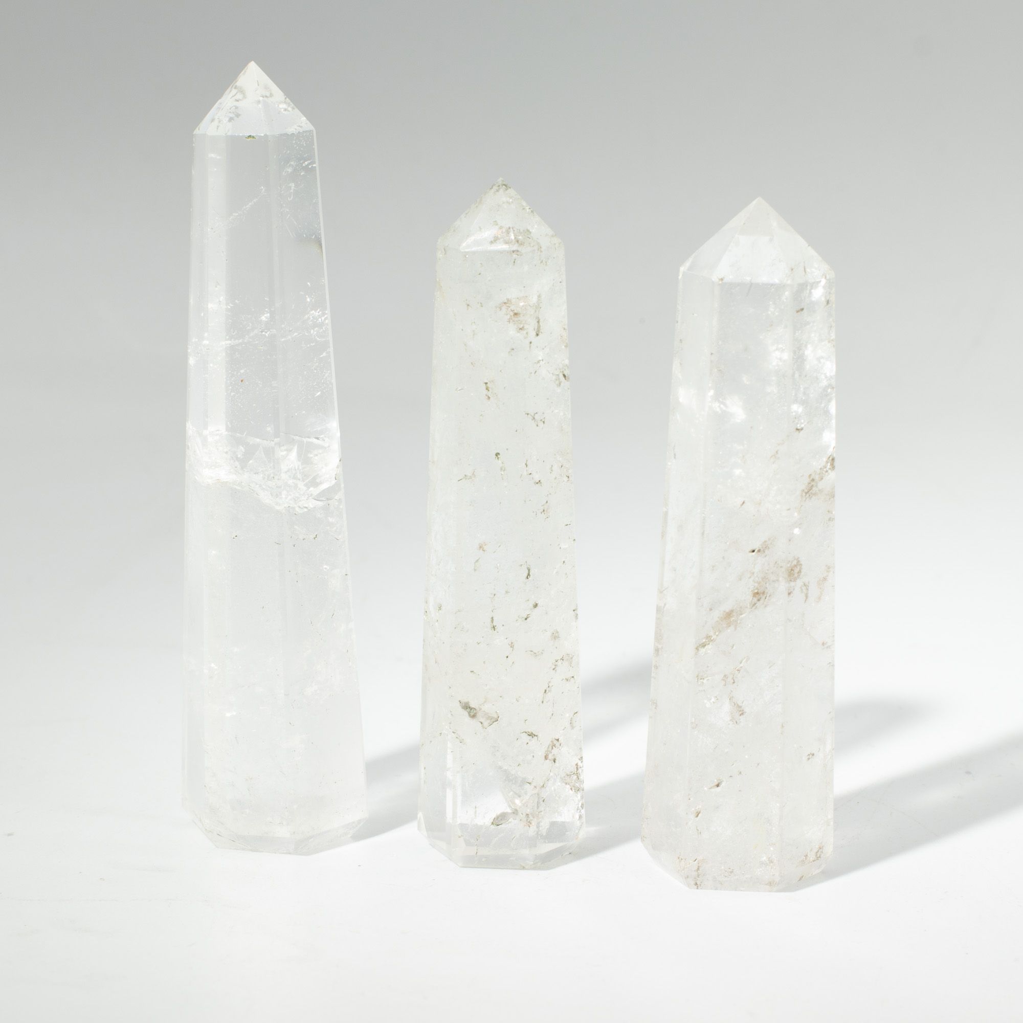 Obélisque Cristal de Roche Six Faces | Clarté & Harmonie Déco