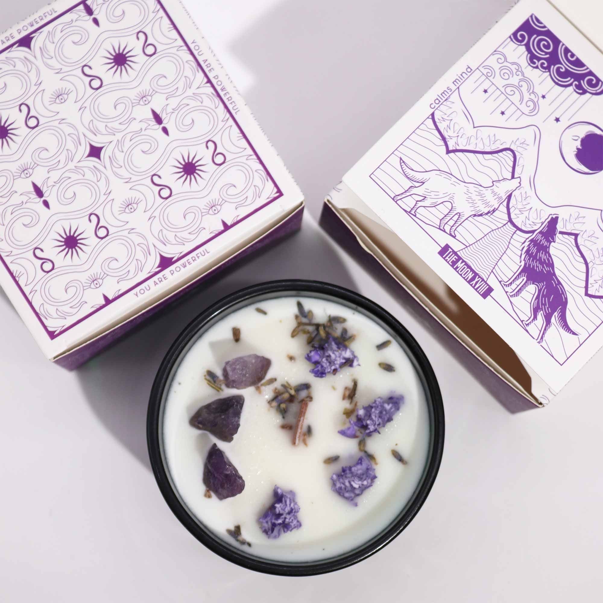 Bougie Aromathérapie Améthyste & Lavande | The Moon Zen